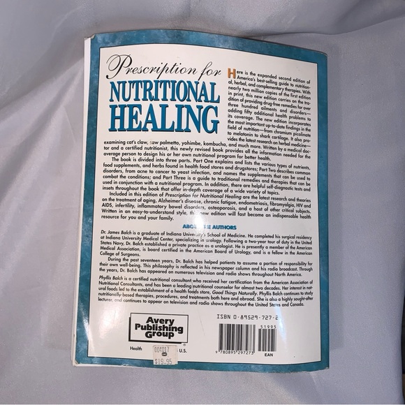 Prescription for Nutritional Healing Book Holistic Reference Guide Balch MD CNC - Picture 5 of 6